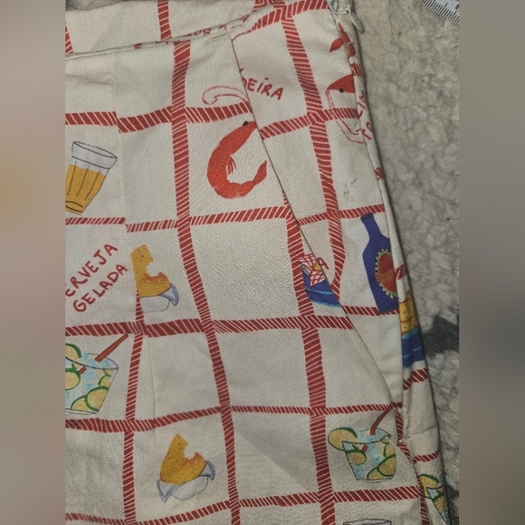 La pompomera novelty printed high waisted shorts womens small - Picture 2 of 6